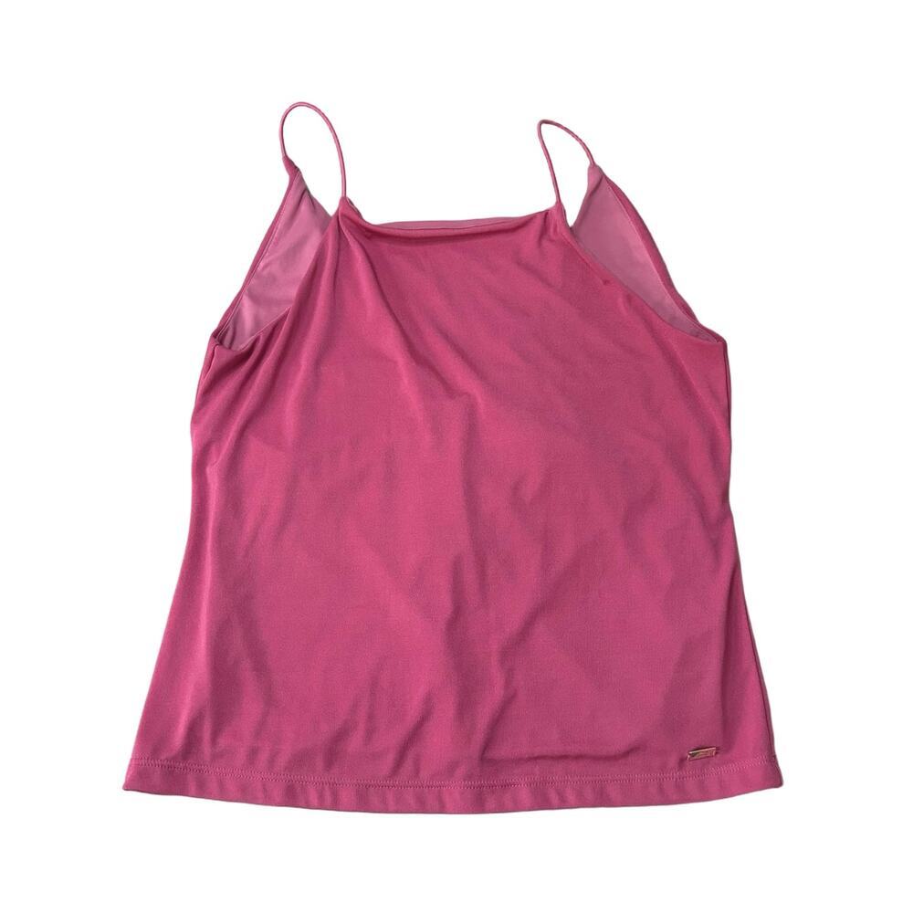Armani Exchange Pink Tie Back Camisole Tank Top Small Stretch Satin